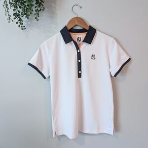 FootJoy White Polo with Black Accents